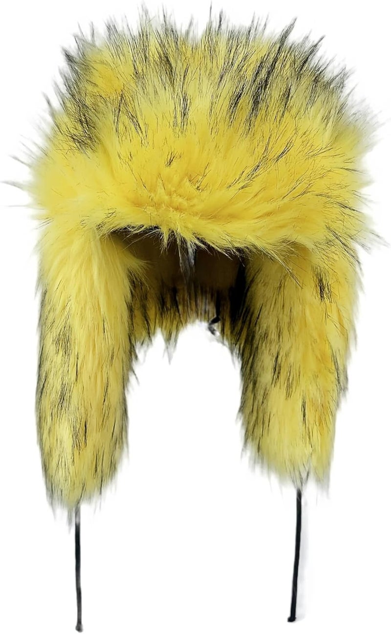 YFJNV Y2K Faux Fur Russian Hat, Soft, Warm Winter Trapper Hat with Earmuffs for Men and Women - Image 3